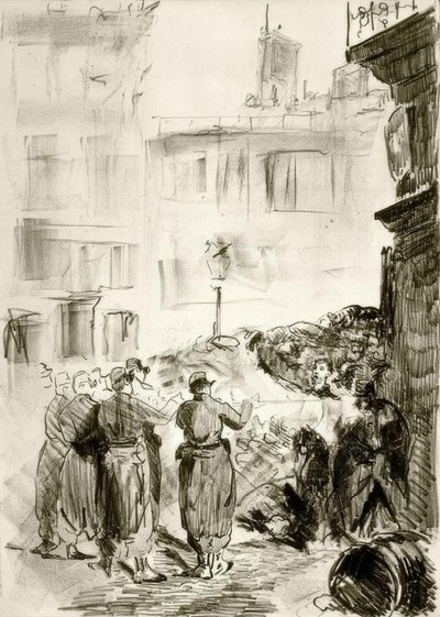 La Barricade af Édouard Manet