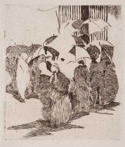 Køen foran slagterbutikken. af Édouard Manet