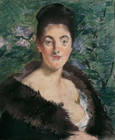 Dame i pelsfrakke, ca. 1880. af Édouard Manet