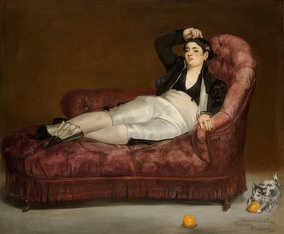 Tilbagelænet ung kvinde i spansk kostume. 1862-63 af Édouard Manet