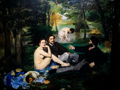 Frokost på Græsset også Badning derefter Den firkantede del af Édouard Manet