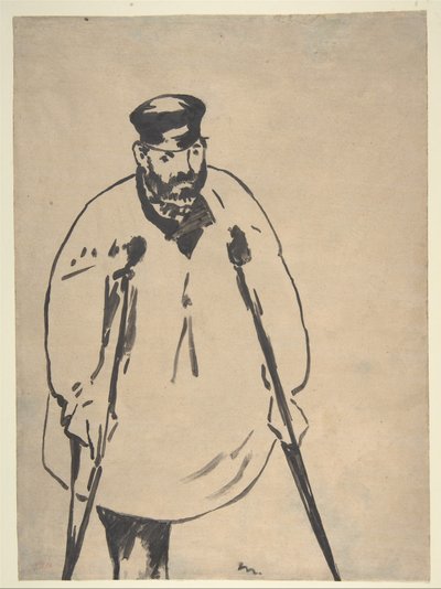 Manet - En mand på krykker, 1878 af Édouard Manet