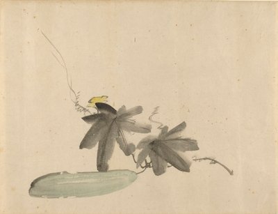 Manet - Agurk med blade, ca. 1880 af Édouard Manet