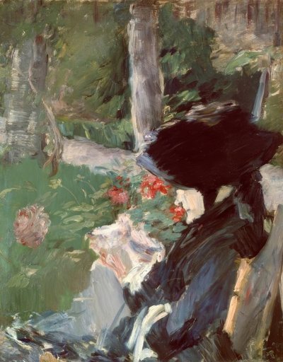 Mme Manet -mor i Bellevue -haven af Édouard Manet