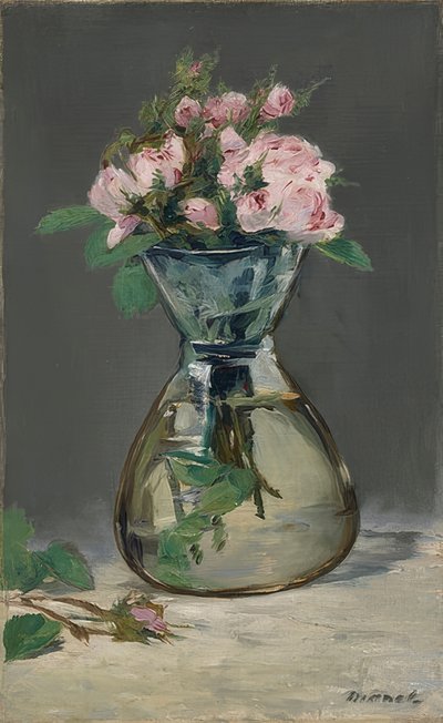 Mosroser i en vase. 1882 af Édouard Manet