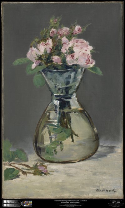 Mosroser i en vase af Édouard Manet