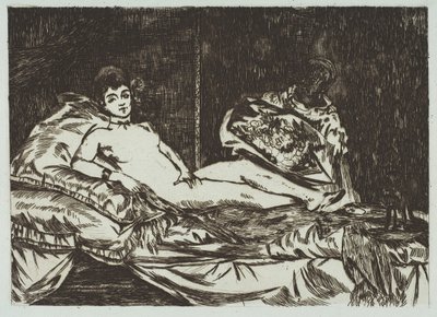 Olympia stor plade, januar-maj 1867. af Édouard Manet