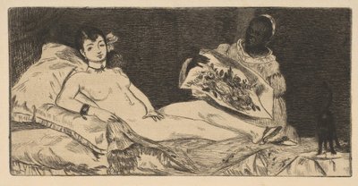 Olympia lille tallerken, 1867. af Édouard Manet
