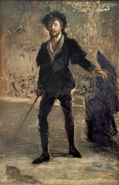 Portræt af Faure i rollen som Hamlet af Édouard Manet