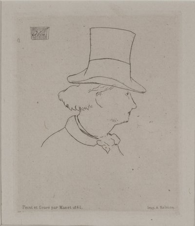 Portræt af Baudelaire af Édouard Manet