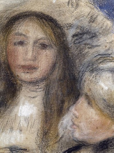 Portræt af Berthe Morisot (1841-1895) og hans datter (Julie Manet af Édouard Manet