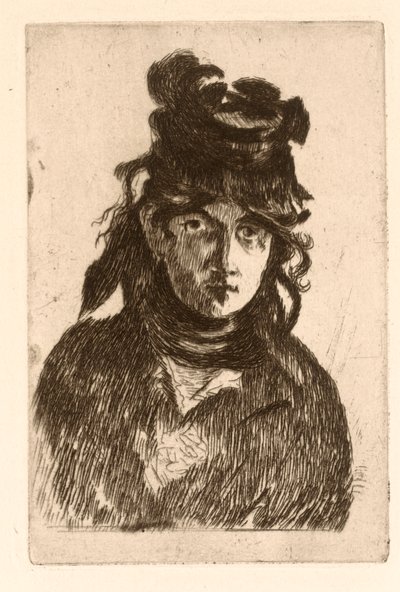 Portræt af Berthe Morisot af Édouard Manet