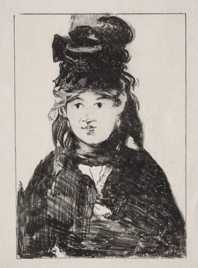 Portræt af Berthe Morisot af Édouard Manet