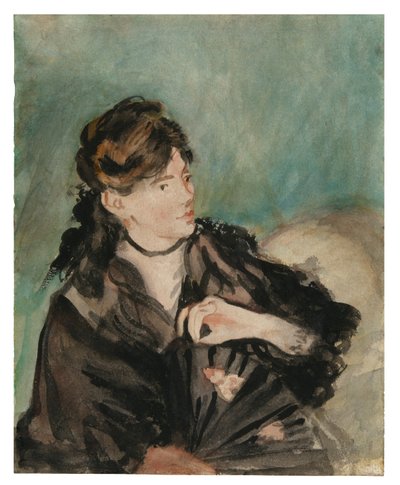 Portræt af Berthe Morisot med en vifte af Édouard Manet