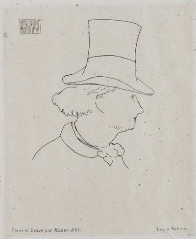 Portræt af Charles Baudelaire 1821-1867. af Édouard Manet
