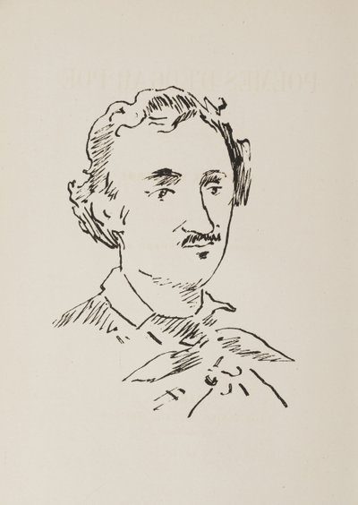 Portræt af Edgar Allan Poe 1809-1849, 1889. af Édouard Manet