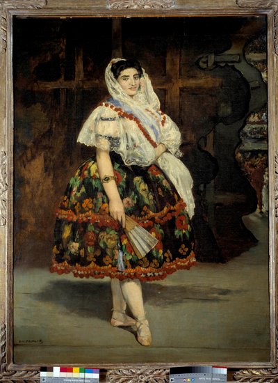 Portræt af Lola de Valencia Danseren Lola Melea er repræsenteret i et traditionelt spansk kostume. Maleri af Edouard Manet (1832-1883) 1862 Dim. 1,23x0,92 m Paris, Musee d