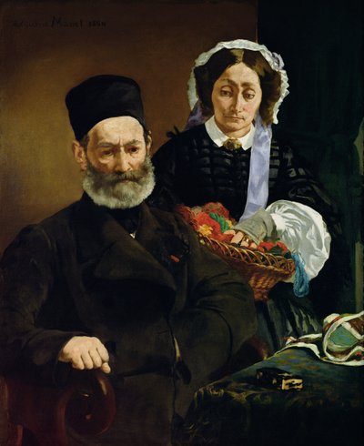 Portræt af Monsieur og Madame Auguste Manet af Édouard Manet
