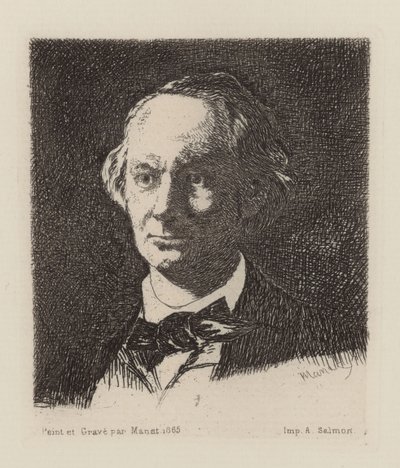 Portræt af digteren Charles Baudelaire 1821-1867 af Édouard Manet