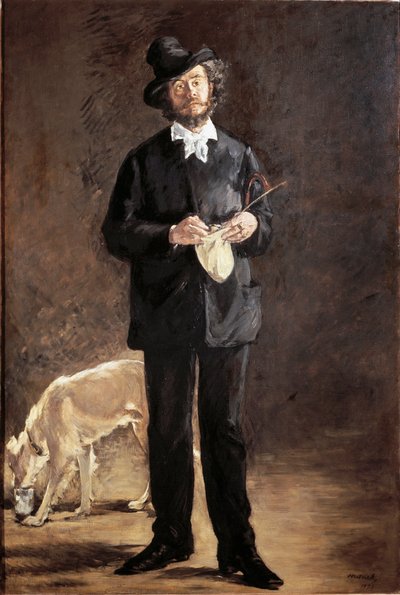 Portræt af digteren, maleren og billedhuggeren Gilbert-Marcellin Desboutin (Gilbert Marcelin) af Édouard Manet