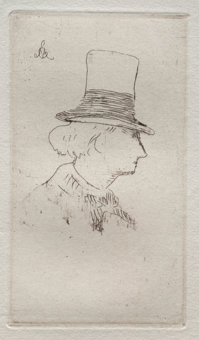 Profilportræt af Charles Baudelaire af Édouard Manet