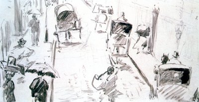 Gadescene, c1850-c1883 af Édouard Manet
