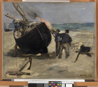 Tarring the Boat, 1873 af Édouard Manet