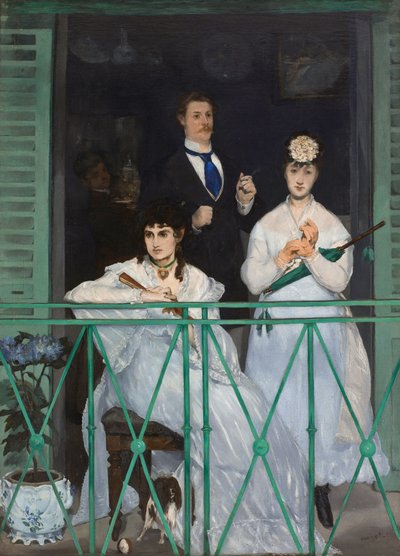 Fransk:  Le balcon Balkonen af Édouard Manet