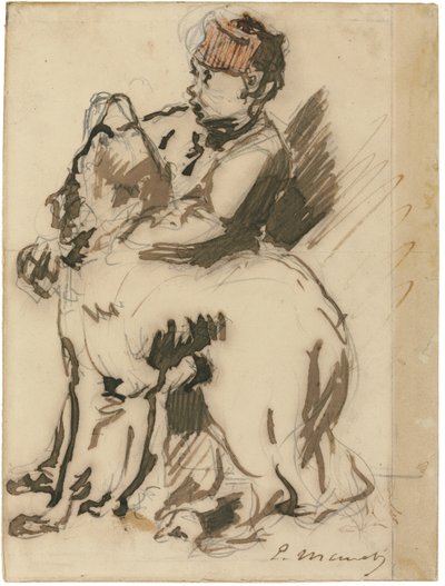 Barnet og Hunden af Édouard Manet