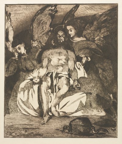 Den døde Kristus med engle, 1866-1867. af Édouard Manet