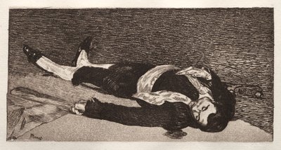 Den døde Toreador (ætsning og akvatinte) af Edouard Manet
