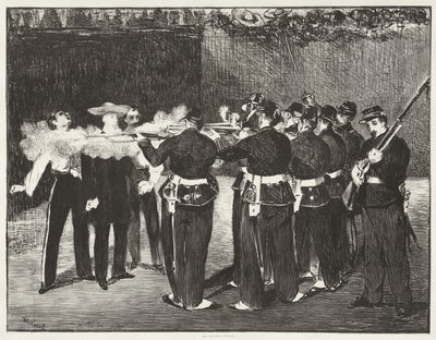 Henrettelsen af kejser Maximilian af Edouard Manet