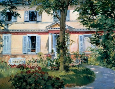 Huset i Rueil, 1882 af Édouard Manet