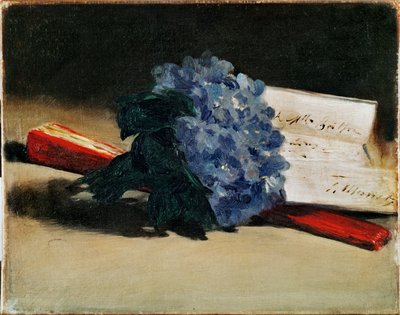 En buket violer (olie på lærred) af Edouard Manet