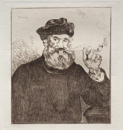 Rygeren (ætsning) af Édouard Manet
