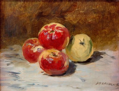 Fire æbler af Édouard Manet