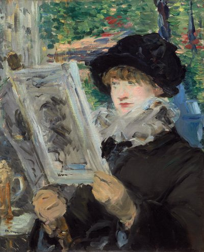 Kvinde læser af Édouard Manet