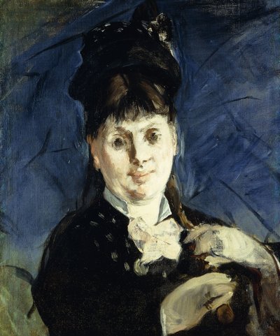 Kvinde og en paraply; Kvinden med en parasol, ca. 1875 af Édouard Manet