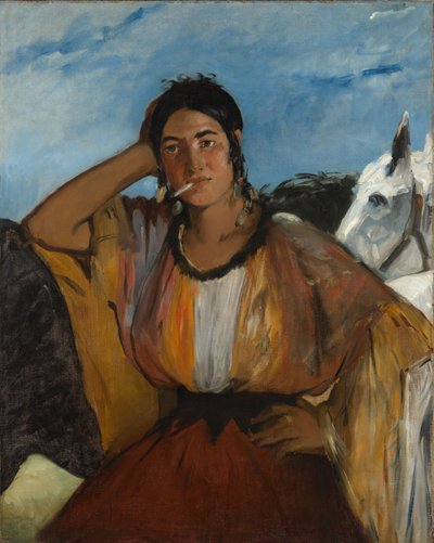 Kvinde med en cigaret af Édouard Manet