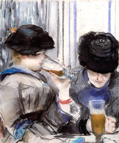 Kvinder drikker øl af Édouard Manet