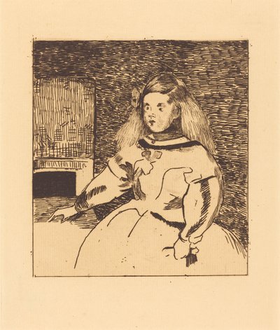 Infanta Marguerite (Infante Marguerite) af Edouard Manet after Diego Velázquez