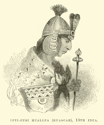 Inti-Cusi Huallpa (Huascar), 13. Inca af Edouard Riou