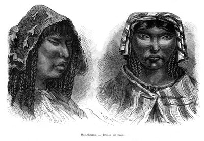 Quichua-indianere, Sydamerika, 1800-tallet af Edouard Riou