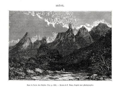 Serra dos Órgãos, Brasilien, 1800-tallet. af Edouard Riou