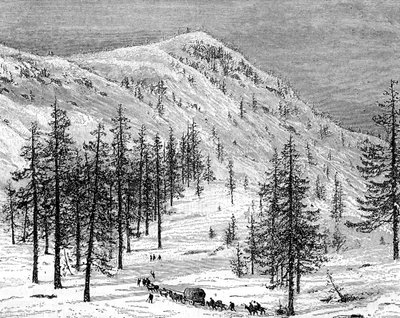Sierra Nevada-bjergene, USA, 1800-tallet. af Edouard Riou