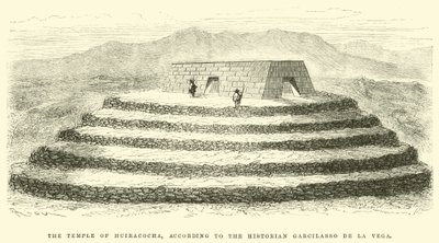 Huiracochas tempel, ifølge historikeren Garcilasso de la Vega af Edouard Riou