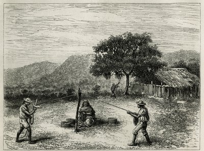 Fremstilling af cabuya, streng af Fourcroya, nær Cartago (Colombia), gravering af Riou, for at illustrere historien om Equinoxiale America af E.Andre, missionsopgave af den franske regering, offentliggjort i tour du monde, under ledelse af E af Edouard Riou