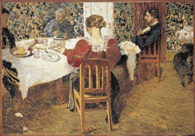 Ved bordet (Le Dejeuner) af Vuillard, Edouard (1868-1940) af Edouard Vuillard