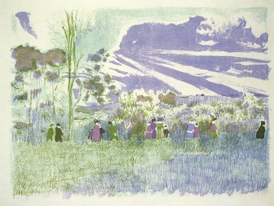 På tværs af markerne, 189899 af Edouard Vuillard