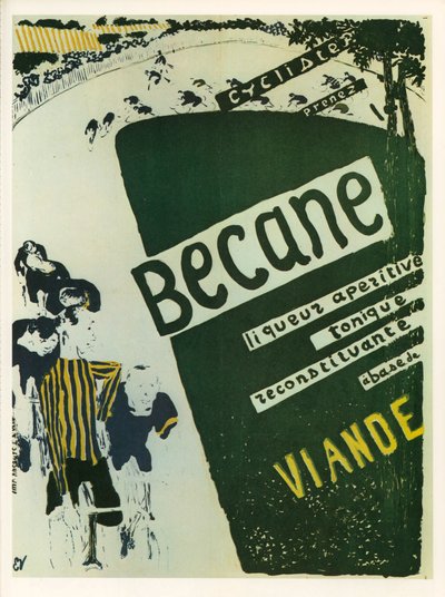 Edouard Vuillard: Becane - aperitif tonic likør ... (litho) af Edouard Vuillard